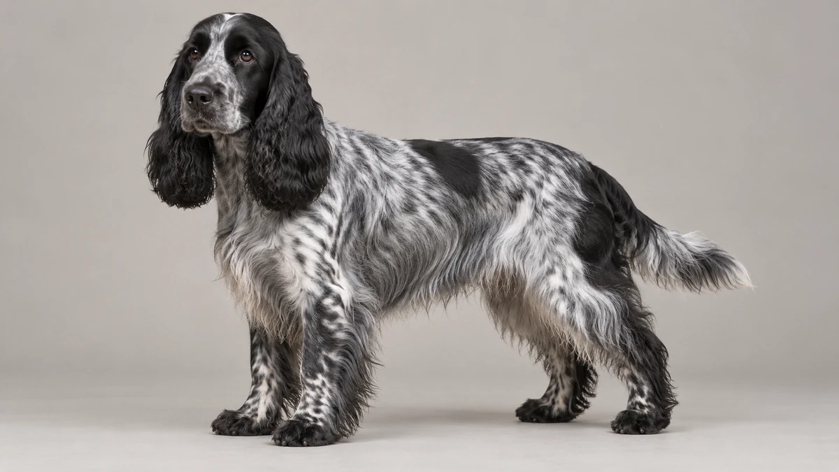 İngiliz Cocker köpek — mavi roan (klasik) renk