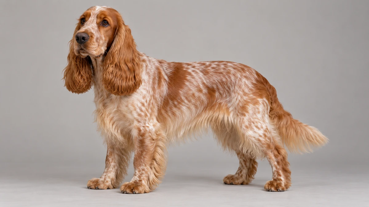 İngiliz Cocker köpek — turuncu roan renk