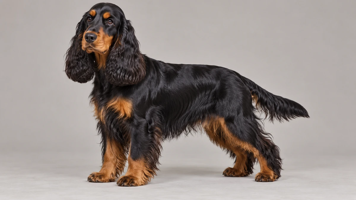 İngiliz Cocker köpek — siyah-tan renk